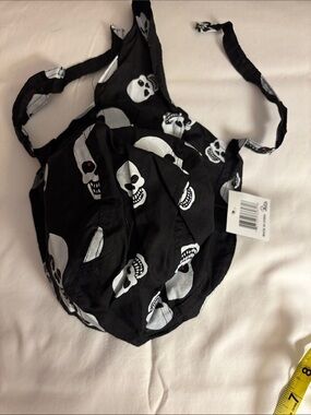 Skull Print Black Bandana Cap - JHats - New with Tags.